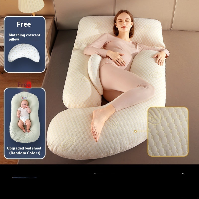 KTX-335187 Maternity Pillow with Waist Support - COOLMAX Memory Foam & Bamboo Fiber