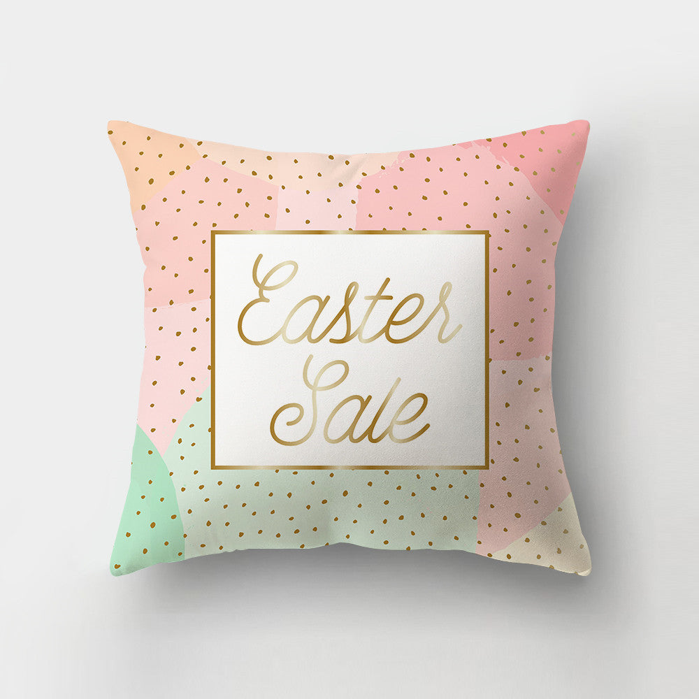 KTX-336211 Nordic Minimalist Cute Rabbit Peach Skin Fabric Cushion Cover - 45x45cm