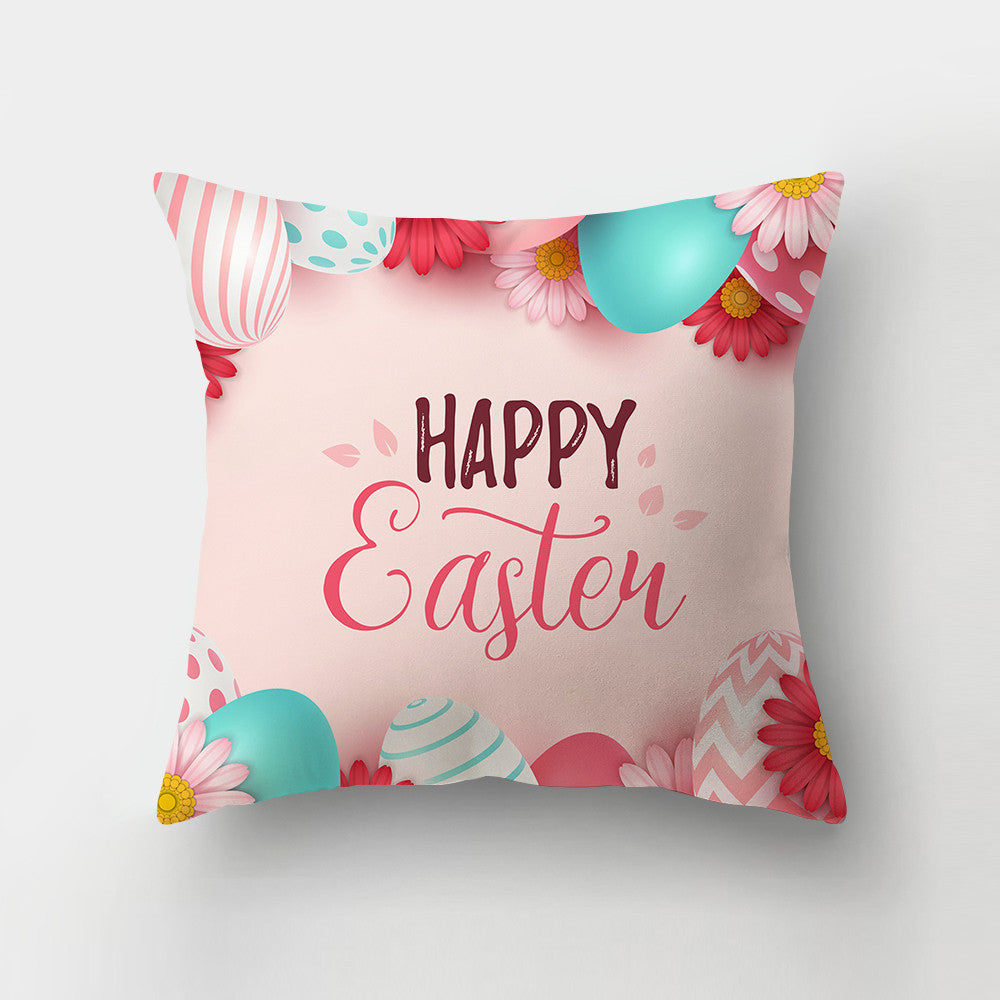 KTX-336211 Nordic Minimalist Cute Rabbit Peach Skin Fabric Cushion Cover - 45x45cm