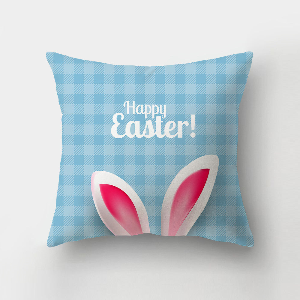 KTX-336211 Nordic Minimalist Cute Rabbit Peach Skin Fabric Cushion Cover - 45x45cm