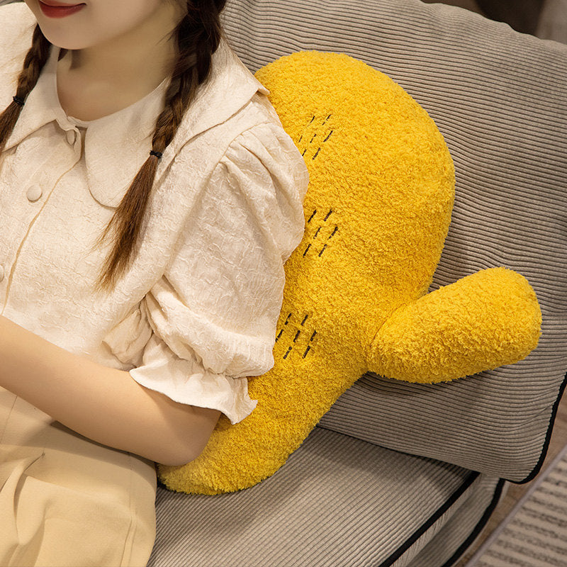 KTX-336339 Cartoon Solid Color Cactus Cushion for Bedside and Sofa - Yellow, Brick Red, Green Options