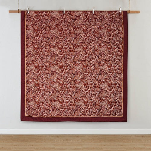 KTX-336851 12 Piece Queen Comforter Set with Cotton Sheets and Decorative Pillows in Red and Gold