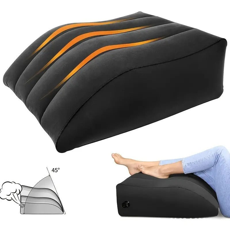 KTX-337363 Inflatable Calf Pillow with Soft Flocking Cover for Enhanced Comfort and Support