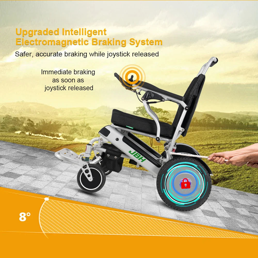 KTX-337555 Lightweight Foldable Electric Wheelchair with Portable Design and 120kg Capacity