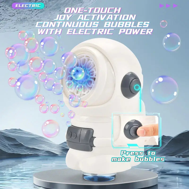 KTX-338515 Astronaut Bubble Machine with 10 Holes for Kids - Summer Outdoor Fun