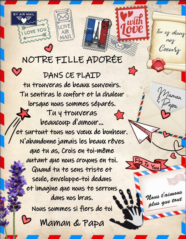 KTX-338515 Cartoon Envelope Letter Design Flannel Blanket - Cozy Coral Fleece for Autumn & Winter, Multiple Sizes Available