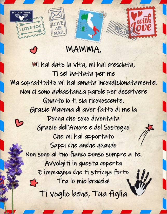 KTX-338515 Cartoon Envelope Letter Design Flannel Blanket - Cozy Coral Fleece for Autumn & Winter, Multiple Sizes Available