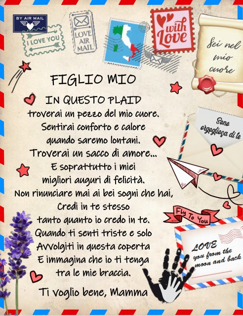 KTX-338515 Cartoon Envelope Letter Design Flannel Blanket - Cozy Coral Fleece for Autumn & Winter, Multiple Sizes Available