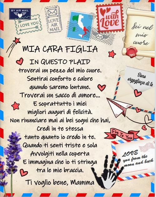 KTX-338515 Cartoon Envelope Letter Design Flannel Blanket - Cozy Coral Fleece for Autumn & Winter, Multiple Sizes Available