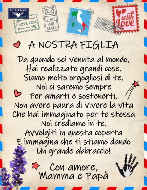 KTX-338515 Cartoon Envelope Letter Design Flannel Blanket - Cozy Coral Fleece for Autumn & Winter, Multiple Sizes Available