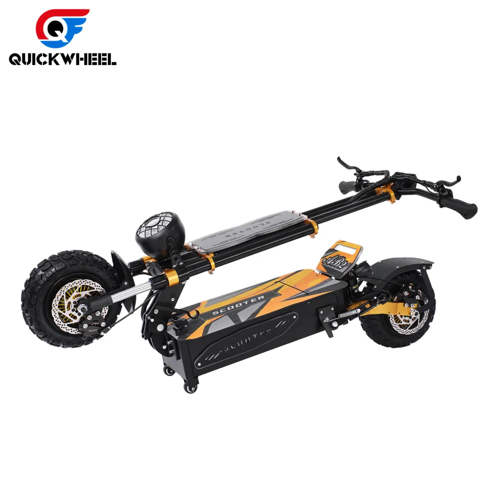 KTX-338707 Dual Motor Electric Scooter 60V 40Ah, 120Km Range, 6000W, 11 Inch Fat Tires, Folding Design