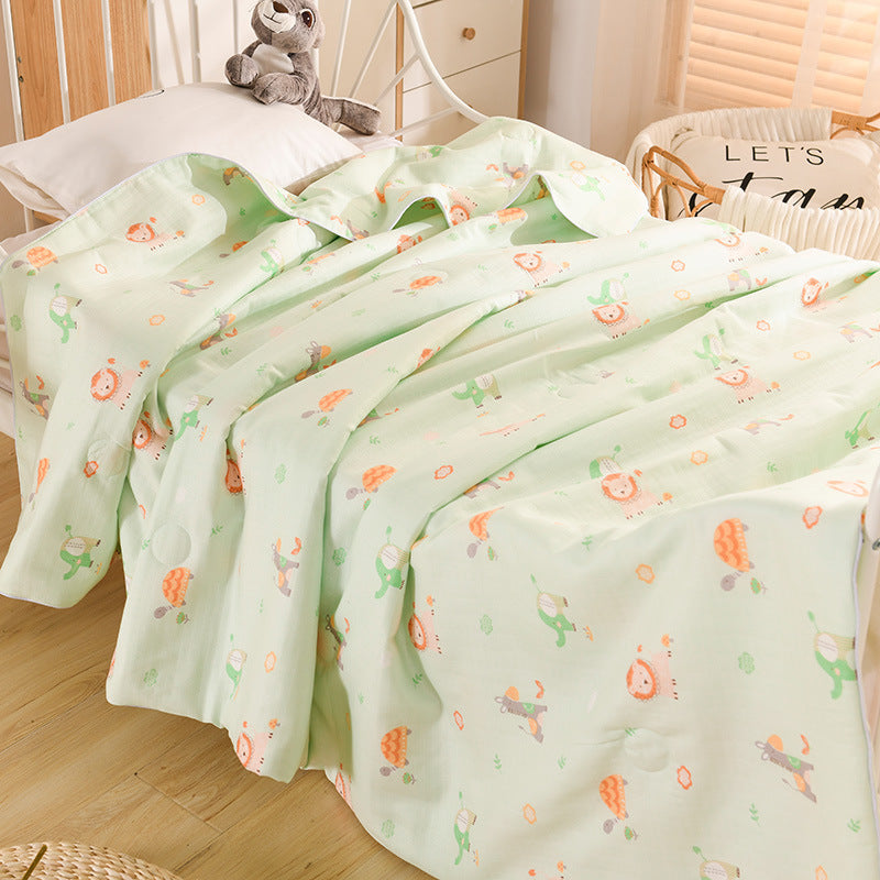 KTX-338835 Cotton Double-Layer Antibacterial Air Conditioning Quilt in Playful Designs