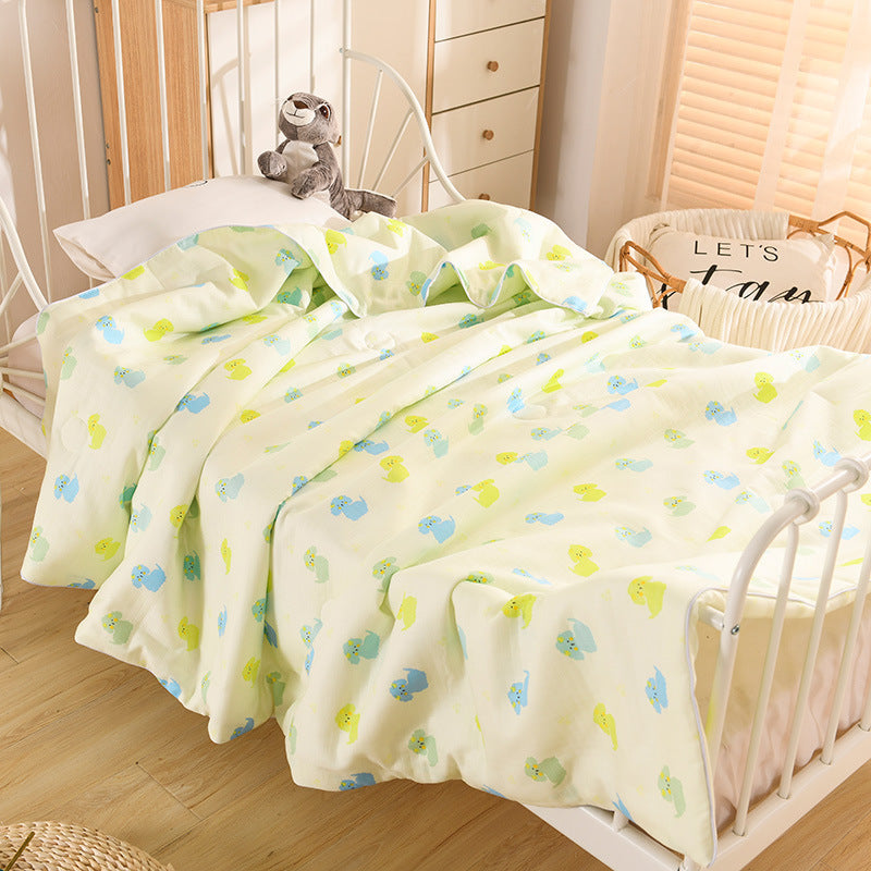 KTX-338835 Cotton Double-Layer Antibacterial Air Conditioning Quilt in Playful Designs