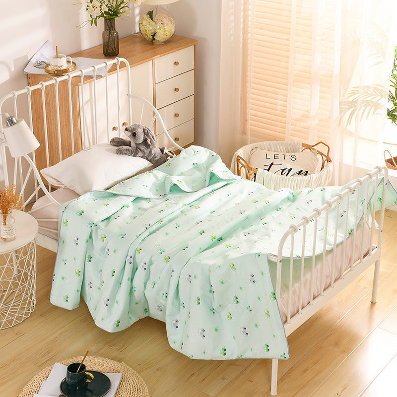 KTX-338835 Cotton Double-Layer Antibacterial Air Conditioning Quilt in Playful Designs