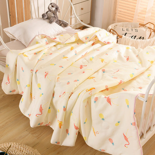 KTX-338835 Cotton Double-Layer Antibacterial Air Conditioning Quilt in Playful Designs