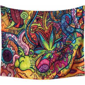 KTX-339539 Psychedelic Doodles Tapestry in Durable 100% Polyester Fabric