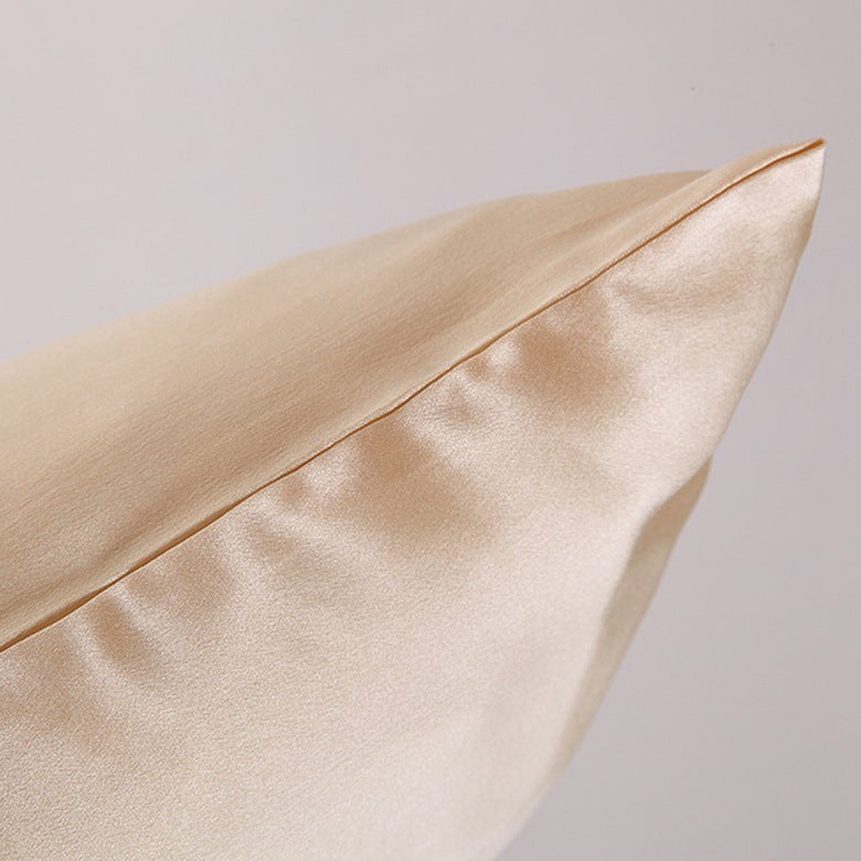 KTX-339667 Satin Ice Silk Pillowcase in Multiple Colors for Single Pillow, Soft Polyester & Mulberry Silk Blend