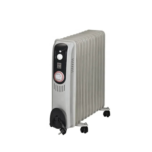 KTX-340755 Electric Oil Filled Heater Radiator - 1500W Adjustable Thermostat, Overheat Protection, Portable Design for Indoor Use