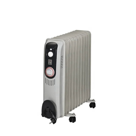 KTX-340755 Electric Oil Filled Heater Radiator - 1500W Adjustable Thermostat, Overheat Protection, Portable Design for Indoor Use