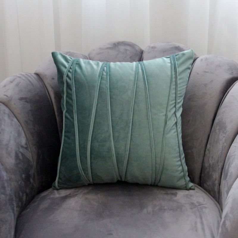 KTX-341971 Modern Plush Solid Color Cushion Cover for Sofa, Office, and Bed - 45x45cm