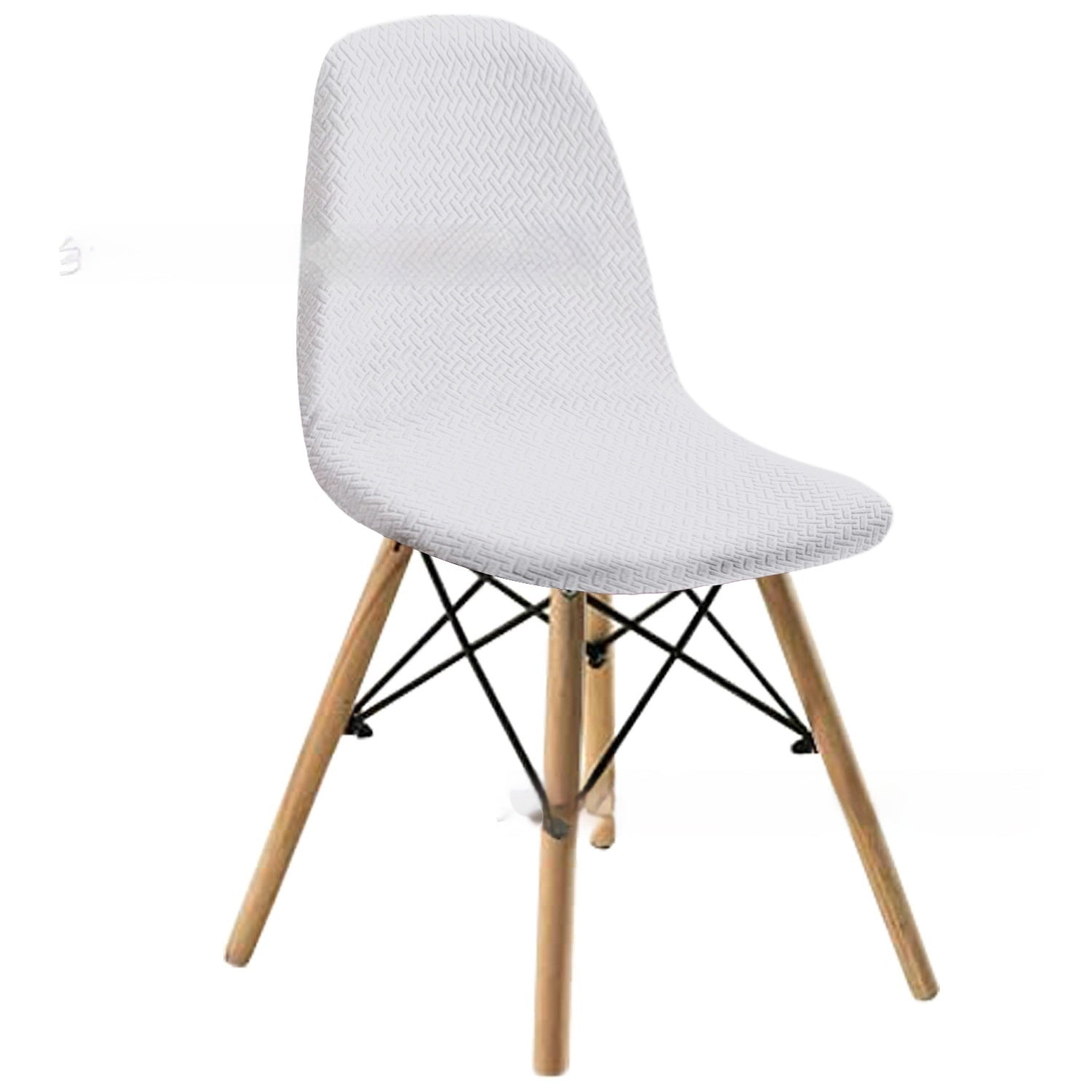 KTX-342035 Long Plaid Jacquard Chair Cover in Modern Geometric Design - Multiple Colors Available