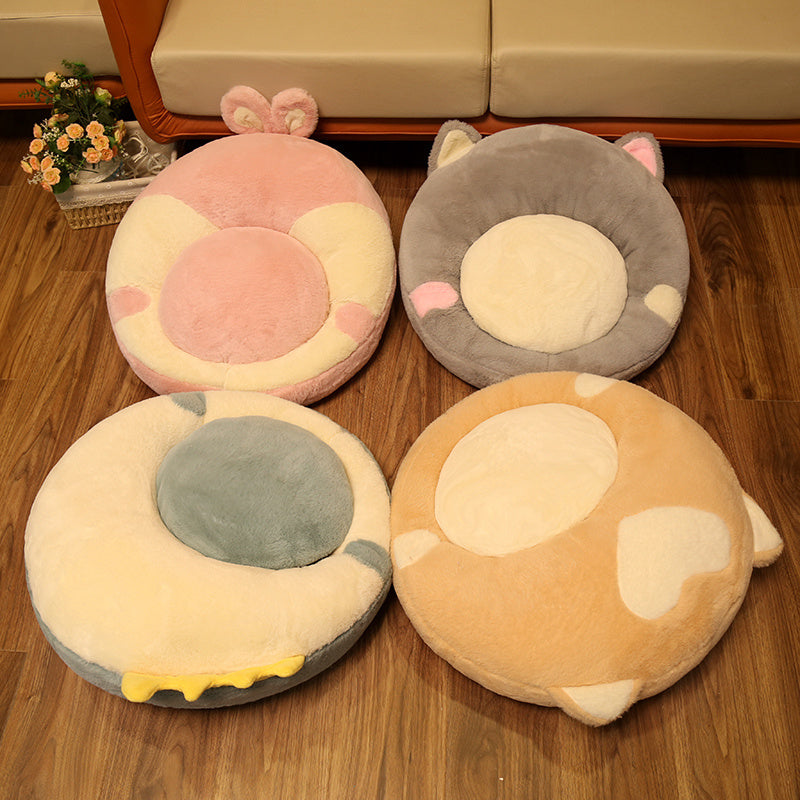 KTX-344275 Plush Animal Shape Lazy Sofa with Thickened Cushion for Comfort