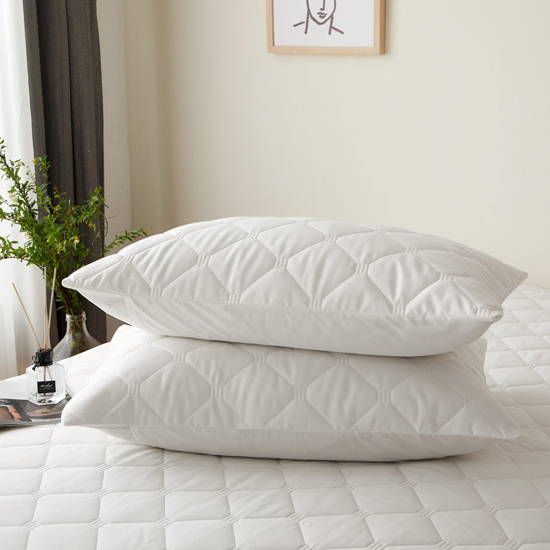 KTX-344915 Antibacterial Pure Cotton Quilted Pillow Protective Cover – Available in Multiple Colors