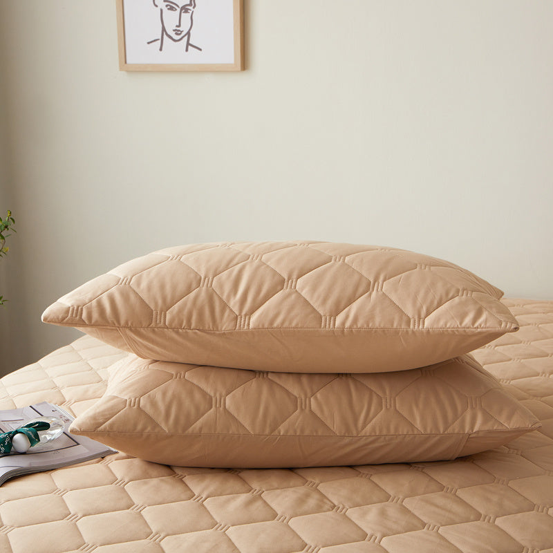 KTX-344915 Antibacterial Pure Cotton Quilted Pillow Protective Cover – Available in Multiple Colors