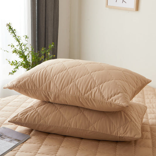 KTX-344915 Antibacterial Pure Cotton Quilted Pillow Protective Cover – Available in Multiple Colors