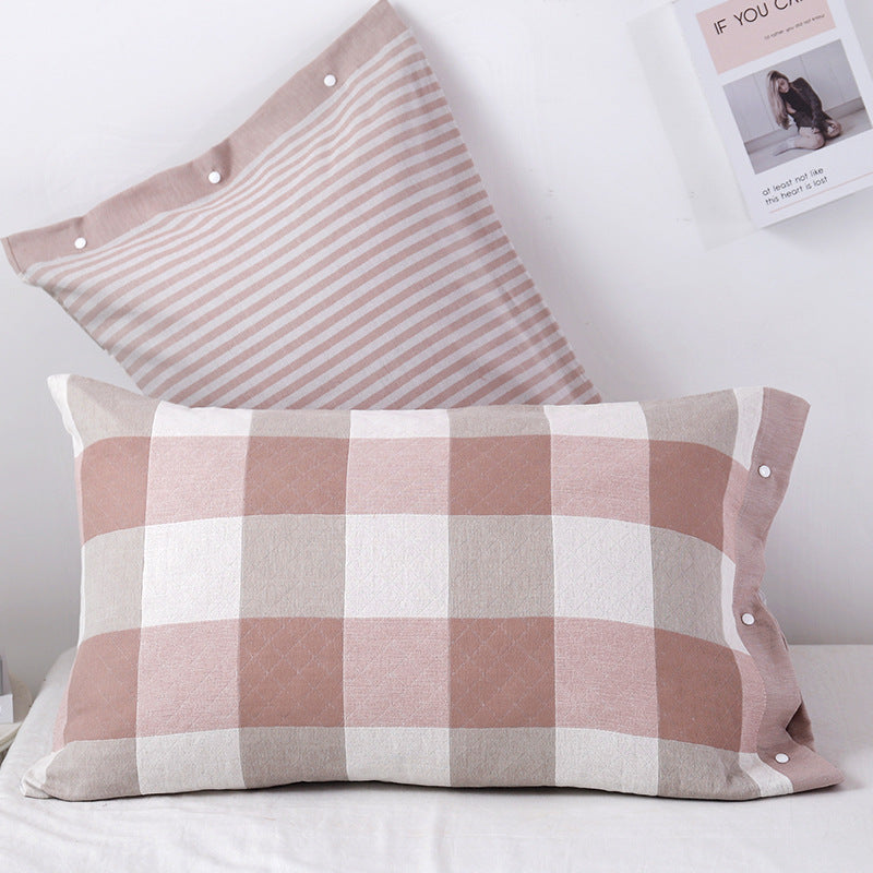 KTX-345491 Three-Layer Soft Cotton Pillowcase in Modern European Style