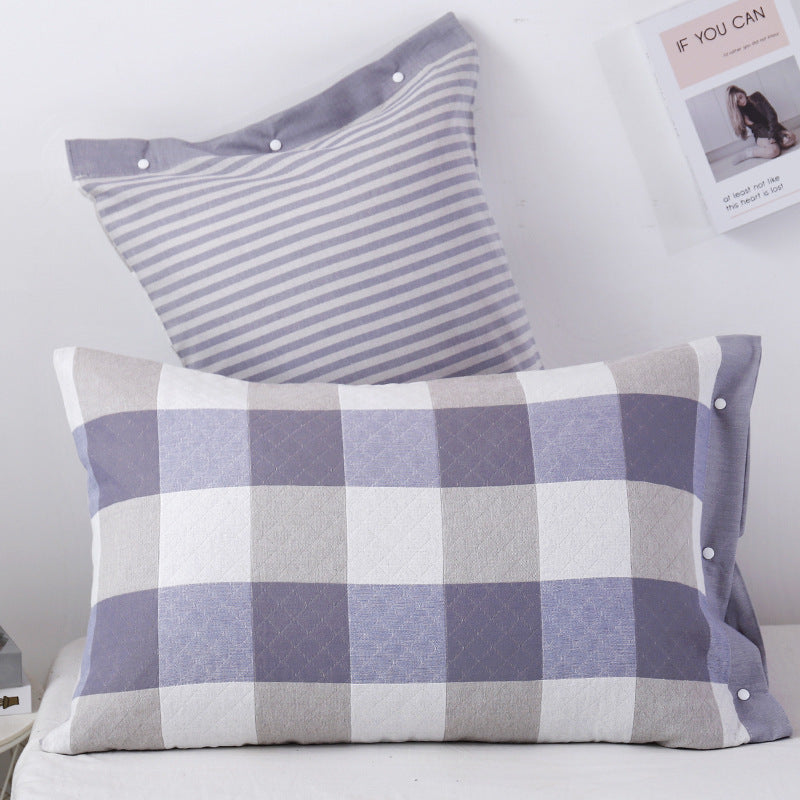 KTX-345491 Three-Layer Soft Cotton Pillowcase in Modern European Style