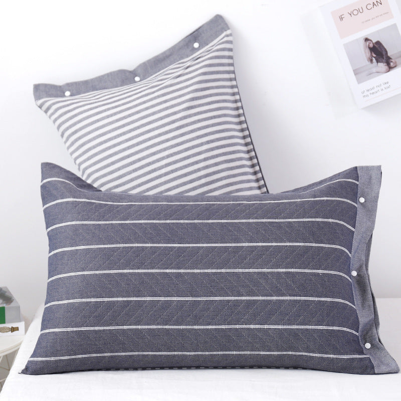 KTX-345491 Three-Layer Soft Cotton Pillowcase in Modern European Style