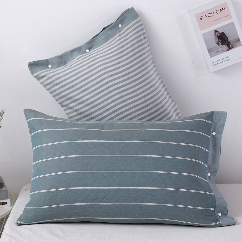 KTX-345491 Three-Layer Soft Cotton Pillowcase in Modern European Style