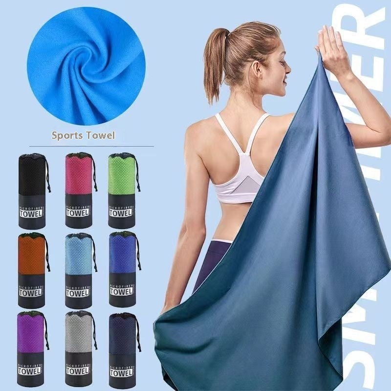 KTX-346003 Microfiber Quick-Drying Sports Yoga Towel - Stripe Design, Available in Multiple Colors & Sizes