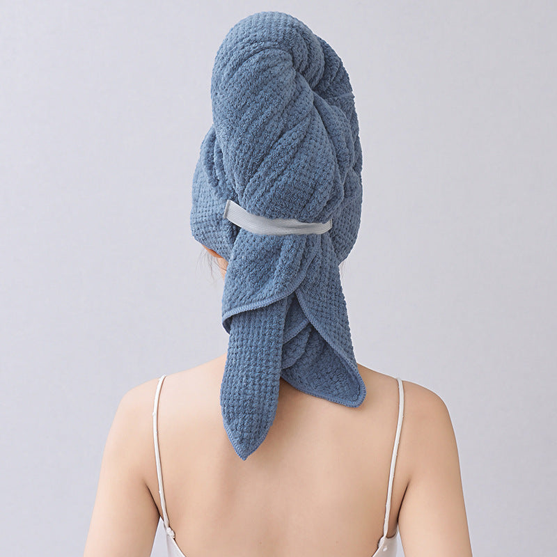 KTX-347155 Coral Fleece Quick-Drying Hair Drying Towel - Lightweight and Water-Absorbing, 60x100cm