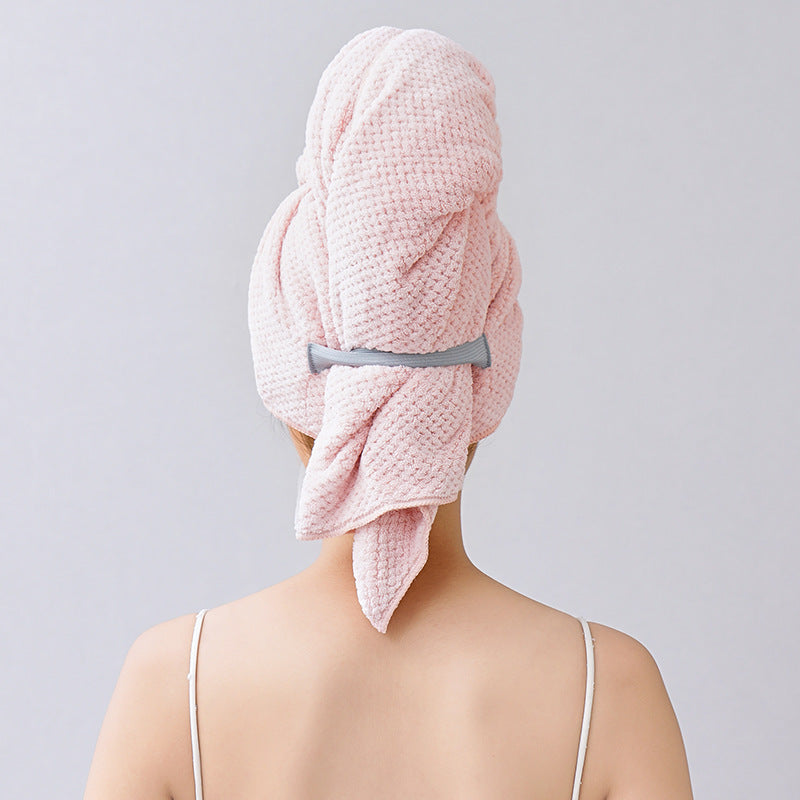 KTX-347155 Coral Fleece Quick-Drying Hair Drying Towel - Lightweight and Water-Absorbing, 60x100cm
