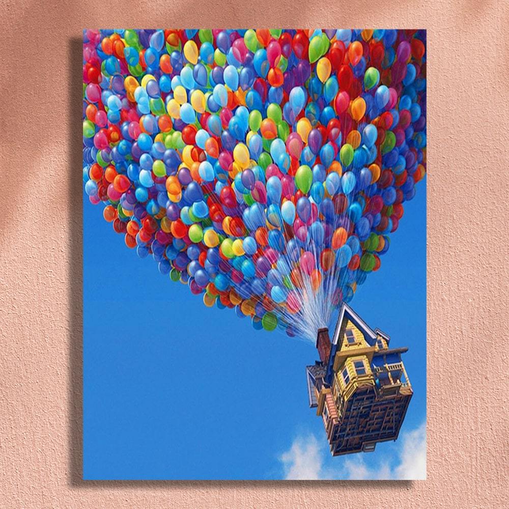 KTX-347667 Digital Canvas Painting - DIY Hot Air Balloon Artwork 40x50cm for Modern Home Décor