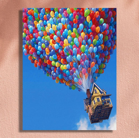 KTX-347667 Digital Canvas Painting - DIY Hot Air Balloon Artwork 40x50cm for Modern Home Décor