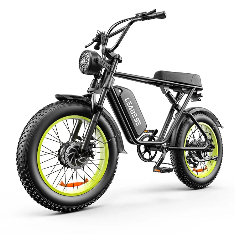 KTX-348819 2000W 23-Inch Fat Tire Electric Bike, 48V 23Ah Lithium Battery, 7-Speed, Disc Brakes, Max Speed 50km/h