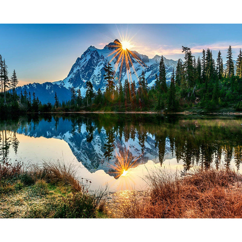 KTX-348819 DIY Digital Oil Painting Kit for Living Room and Bedroom Decoration with Canvas, Brushes, and Pigments