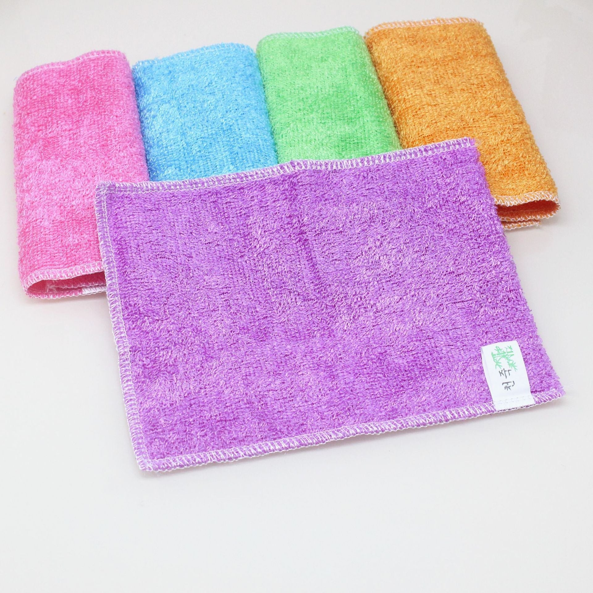 KTX-349459 Absorbent Bamboo Fiber Dish Towels in Mixed Colors and Solid Shades