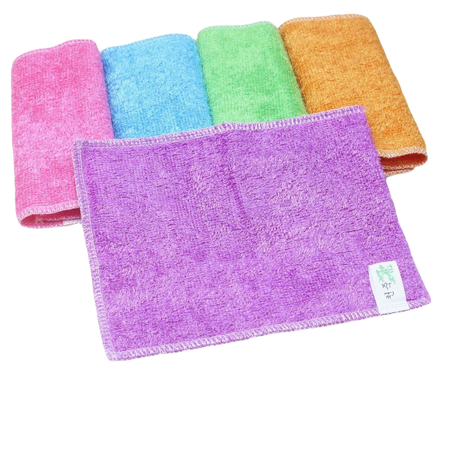 KTX-349459 Absorbent Bamboo Fiber Dish Towels in Mixed Colors and Solid Shades