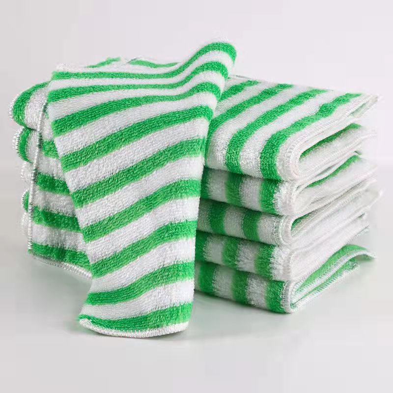 KTX-349459 Absorbent Bamboo Fiber Dish Towels in Mixed Colors and Solid Shades