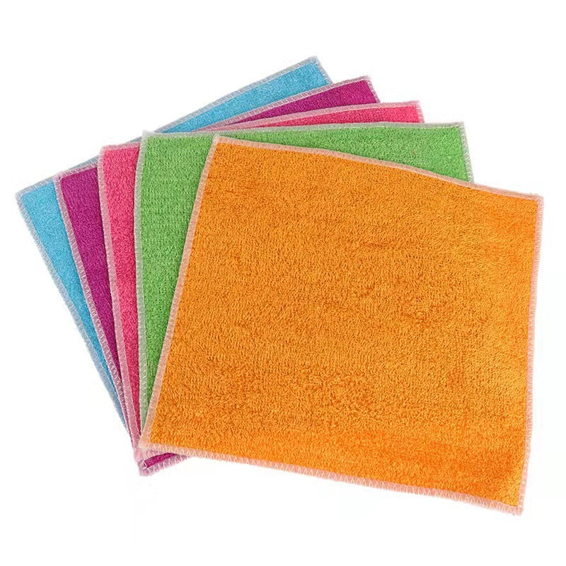 KTX-349459 Absorbent Bamboo Fiber Dish Towels in Mixed Colors and Solid Shades