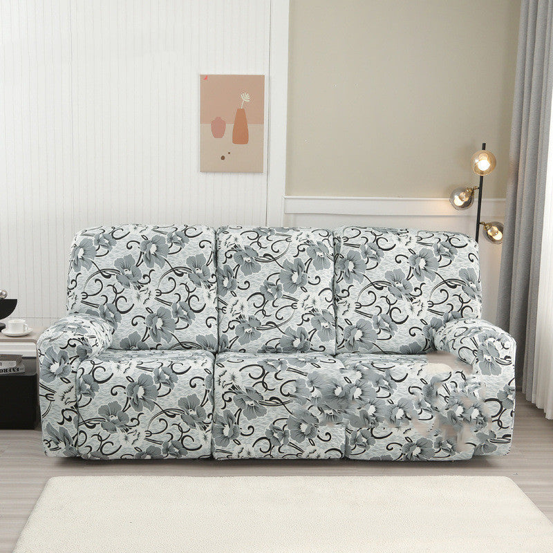 KTX-349843 Three-Seat Polyester Sofa Cover with Vibrant Patterns and Modern Design