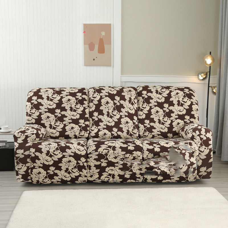 KTX-349843 Three-Seat Polyester Sofa Cover with Vibrant Patterns and Modern Design