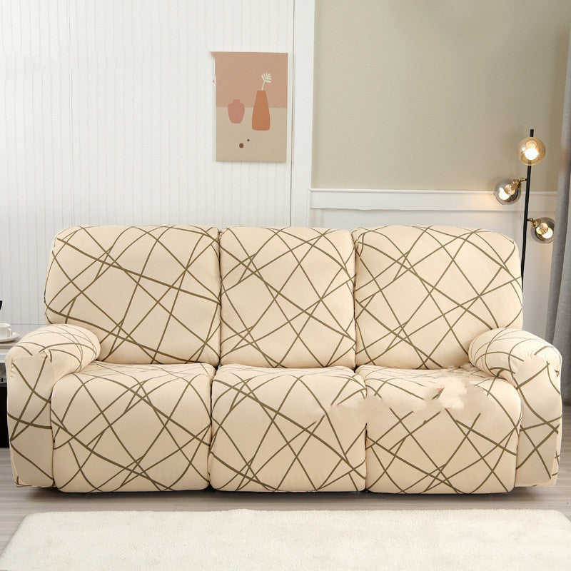 KTX-349843 Three-Seat Polyester Sofa Cover with Vibrant Patterns and Modern Design