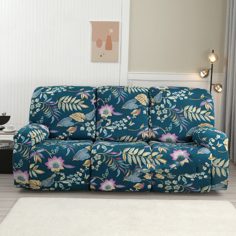 KTX-349843 Three-Seat Polyester Sofa Cover with Vibrant Patterns and Modern Design
