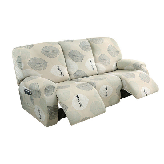 KTX-349843 Three-Seat Polyester Sofa Cover with Vibrant Patterns and Modern Design