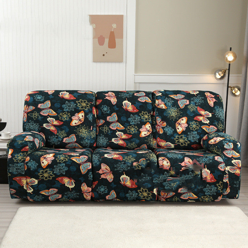 KTX-349843 Three-Seat Polyester Sofa Cover with Vibrant Patterns and Modern Design